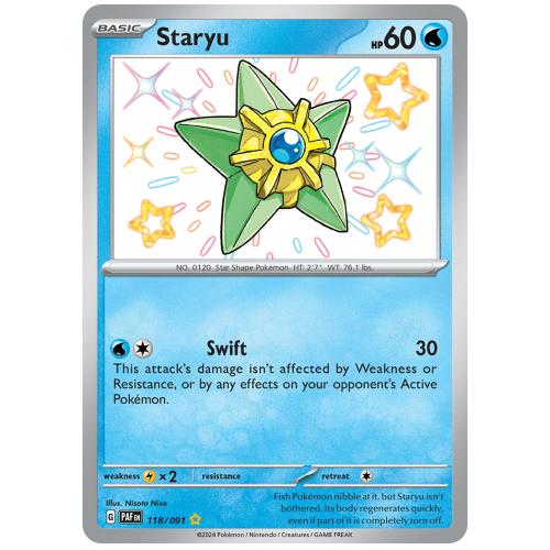 Buy Pokemon Tcg Staryu Scarlet Violet Paldean Fates Shiny Rare