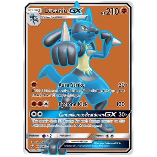 Buy Pokemon TCG Lucario GX Sun Moon Forbidden Light Rare Ultra 122