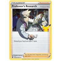 Pokemon TCG Professors Research (Professor Oak) Sword & Shield Celebrations Rare Holo [23/25]