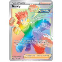 Pokemon TCG Brawly Sword & Shield Chilling Reign Rare Rainbow [212/198]