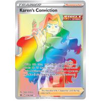 Pokemon TCG Karens Conviction Sword & Shield Chilling Reign Rare Rainbow [216/198]