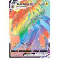 Pokemon TCG Tapu Koko VMAX Sword & Shield Battle Styles Rare Rainbow [166/163]