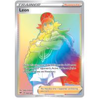 Pokemon TCG Leon Sword & Shield Vivid Voltage Rare Rainbow [195/185]