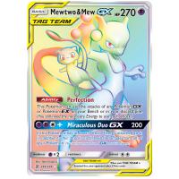 Pokemon TCG Mewtwo & Mew-GX Sun & Moon Unified Minds Rare Rainbow [242/236]