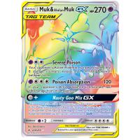 Pokemon TCG Muk & Alolan Muk-GX Sun & Moon Unbroken Bonds Rare Rainbow [220/214]