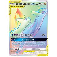 Pokemon TCG Latias & Latios-GX Sun & Moon Team Up Rare Rainbow [190/181]