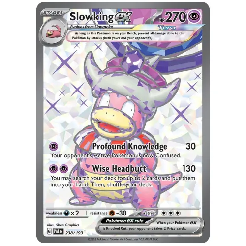 Pokemon TCG Slowking ex Scarlet & Violet Paldea Evolved Ultra Rare [238/193]