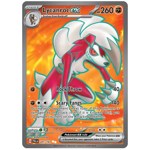 Pokemon TCG Lycanroc ex Scarlet & Violet Paldea Evolved Ultra Rare [241/193]