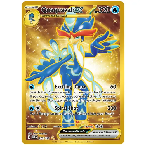 Pokemon TCG Quaquaval ex Scarlet & Violet Paldea Evolved Hyper Rare [273/193]