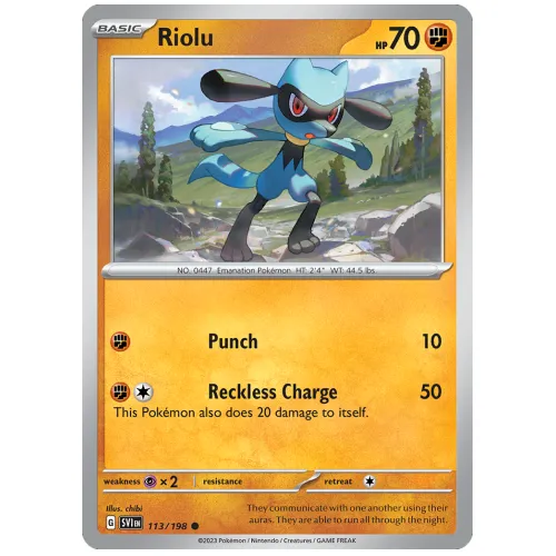 Pokemon TCG Riolu Scarlet & Violet Scarlet & Violet [113/198]