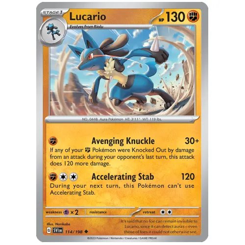 Pokemon TCG Lucario Scarlet & Violet Scarlet & Violet [114/198]