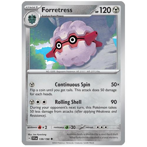 Pokemon TCG Forretress Scarlet & Violet Scarlet & Violet [139/198]