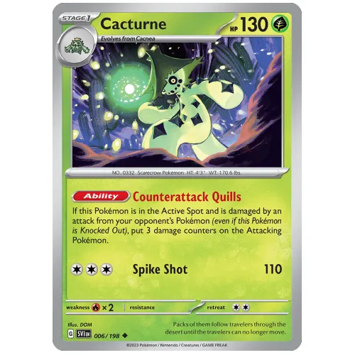 Pokemon TCG Cacturne Scarlet & Violet Scarlet & Violet [6/198]