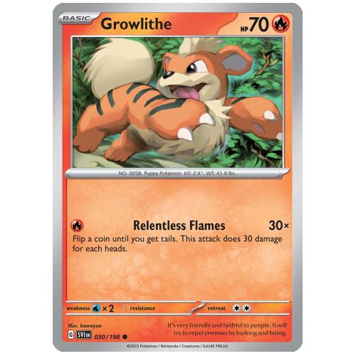 Pokemon TCG Growlithe Scarlet & Violet Scarlet & Violet [30/198]