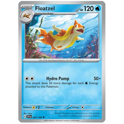 Pokemon TCG Floatzel Scarlet & Violet Scarlet & Violet [47/198]