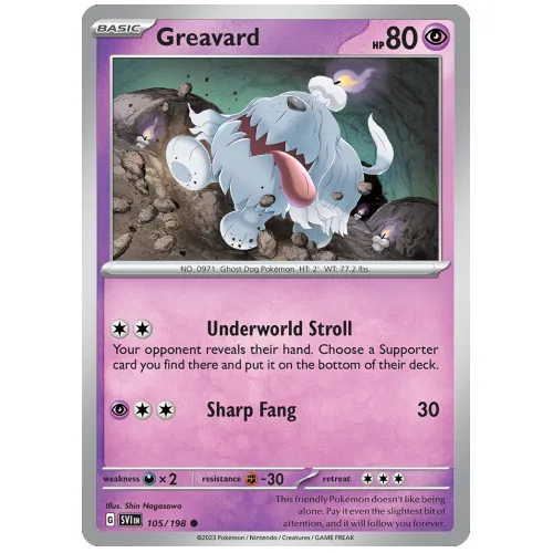 Pokemon TCG Greavard Scarlet & Violet Scarlet & Violet [105/198]