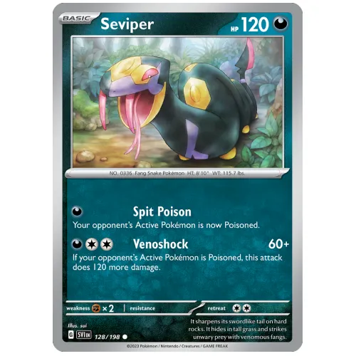 Pokemon TCG Seviper Scarlet & Violet Scarlet & Violet [128/198]