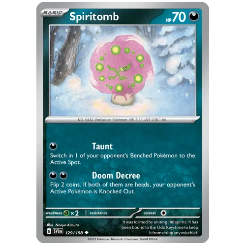 Pokemon TCG Spiritomb Scarlet & Violet Scarlet & Violet [129/198]