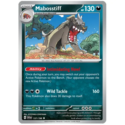 Pokemon TCG Mabosstiff Scarlet & Violet Scarlet & Violet [137/198]