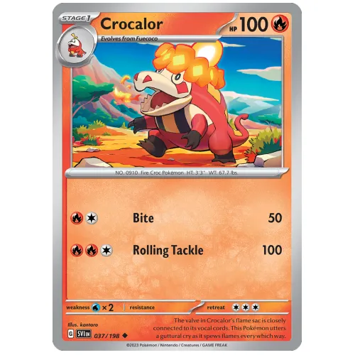 Pokemon TCG Crocalor Scarlet & Violet Scarlet & Violet [37/198]