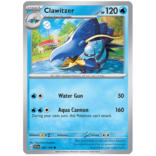 Pokemon TCG Clawitzer Scarlet & Violet Scarlet & Violet [50/198]