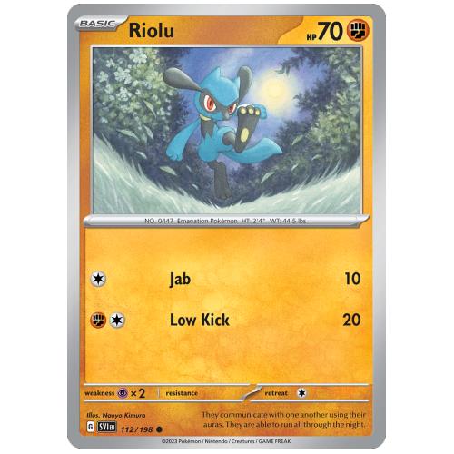 Pokemon TCG Riolu Scarlet & Violet Scarlet & Violet [112/198]