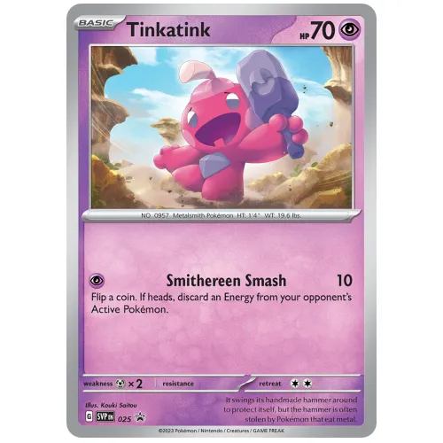 Pokemon TCG Tinkatink Scarlet & Violet Scarlet & Violet Black Star Promos Promo [25/101]