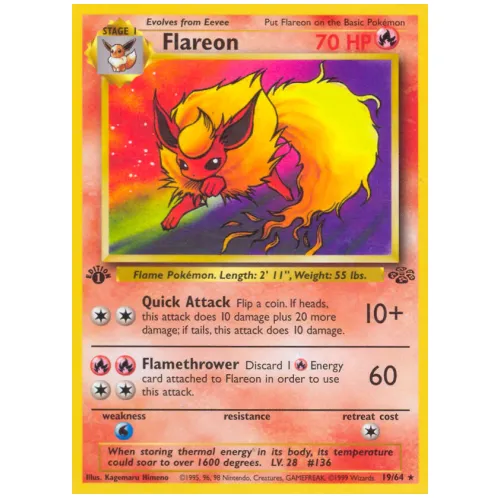 Pokemon TCG Flareon Base Jungle [19/64]