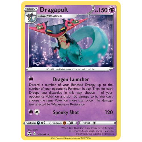 Pokemon TCG Dragapult Sword & Shield Silver Tempest Rare Holo [89/195]