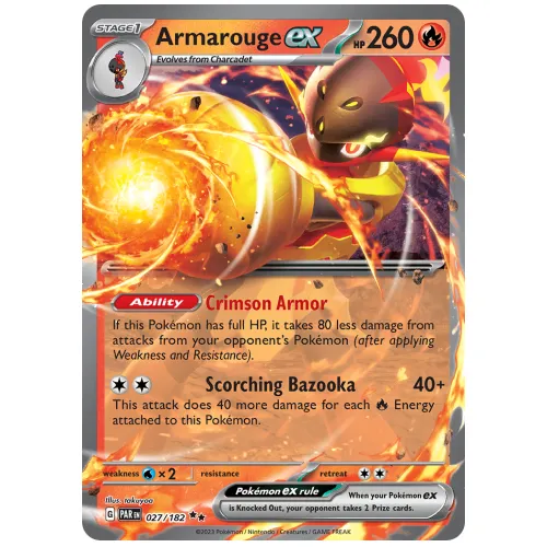 Pokemon TCG Armarouge ex Scarlet & Violet Paradox Rift Double Rare [27/182]