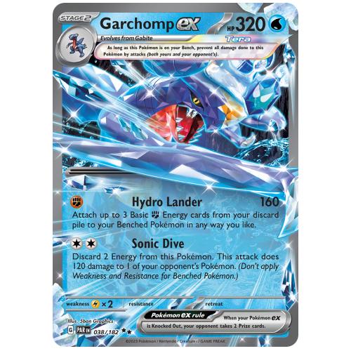 Pokemon TCG Garchomp ex Scarlet & Violet Paradox Rift Double Rare [38/182]