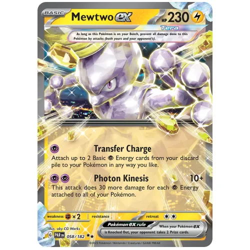 Pokemon TCG Mewtwo ex Scarlet & Violet Paradox Rift Double Rare [58/182]