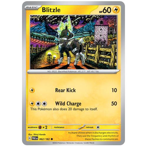 Pokemon TCG Blitzle Scarlet & Violet Paradox Rift [62/182]