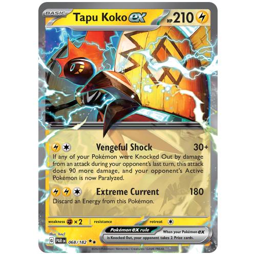 Pokemon TCG Tapu Koko ex Scarlet & Violet Paradox Rift Double Rare [68/182]