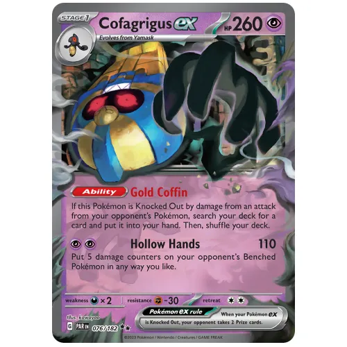 Pokemon TCG Cofagrigus ex Scarlet & Violet Paradox Rift Double Rare [76/182]