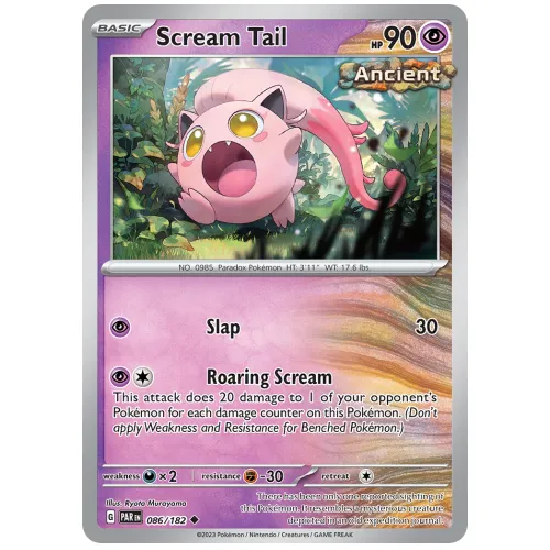 Pokemon TCG Scream Tail Scarlet & Violet Paradox Rift [86/182]