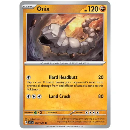 Pokemon TCG Onix Scarlet & Violet Paradox Rift [90/182]