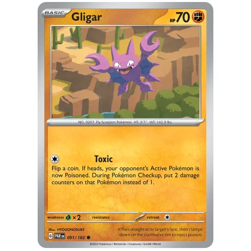 Pokemon TCG Gligar Scarlet & Violet Paradox Rift [91/182]