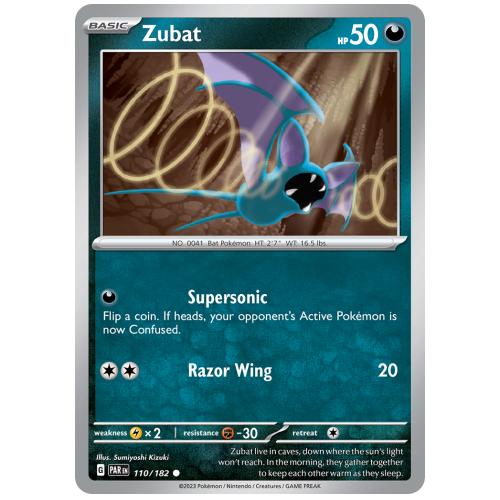 Pokemon TCG Zubat Scarlet & Violet Paradox Rift [110/182]