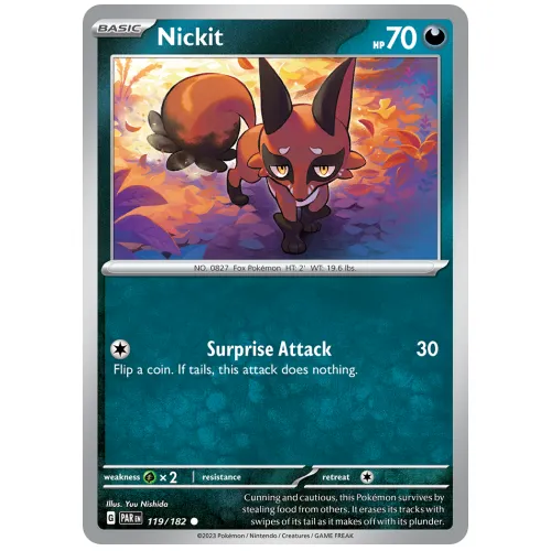 Pokemon TCG Nickit Scarlet & Violet Paradox Rift [119/182]