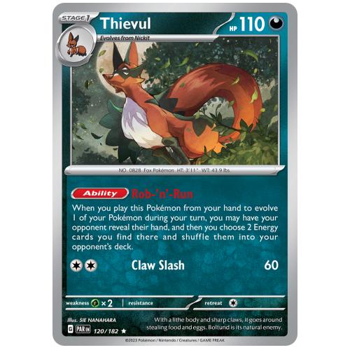 Pokemon TCG Thievul Scarlet & Violet Paradox Rift [120/182]