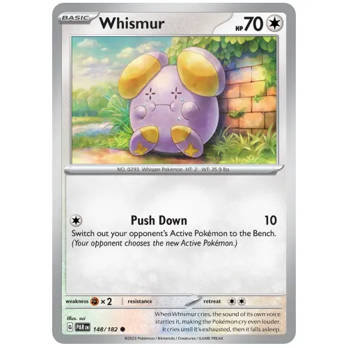 Pokemon TCG Whismur Scarlet & Violet Paradox Rift [148/182]