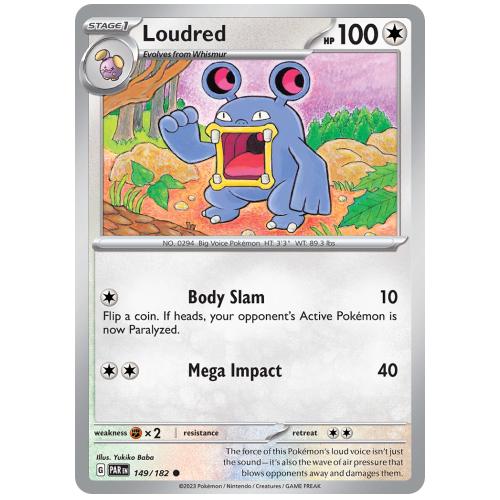 Pokemon TCG Loudred Scarlet & Violet Paradox Rift [149/182]