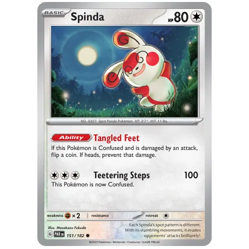 Pokemon TCG Spinda Scarlet & Violet Paradox Rift [151/182]