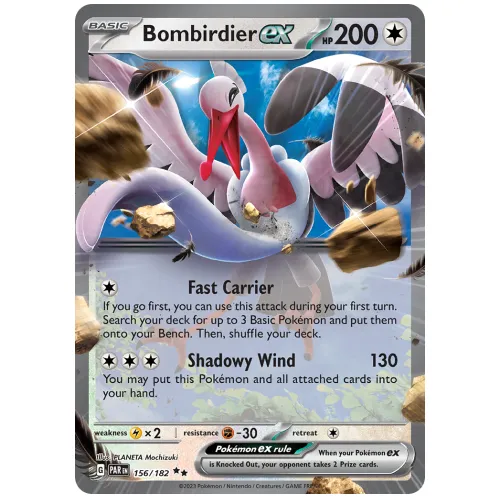 Pokemon TCG Bombirdier ex Scarlet & Violet Paradox Rift Double Rare [156/182]