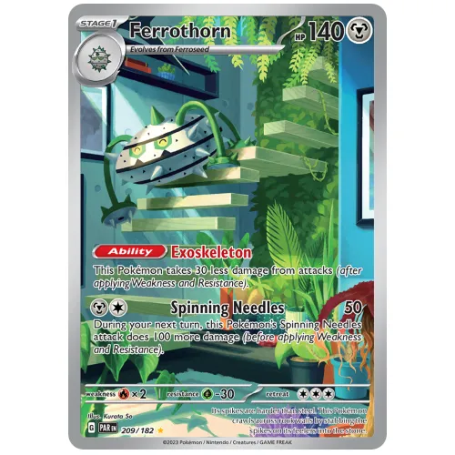 Pokemon TCG Ferrothorn Scarlet & Violet Paradox Rift Illustration Rare [209/182]