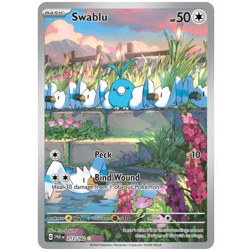 Pokemon TCG Swablu Scarlet & Violet Paradox Rift Illustration Rare [213/182]