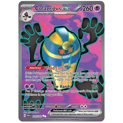 Pokemon TCG Cofagrigus ex Scarlet & Violet Paradox Rift Ultra Rare [224/182]