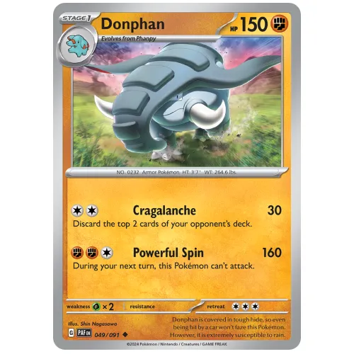 Pokemon TCG Donphan Scarlet & Violet Paldean Fates [49/91]