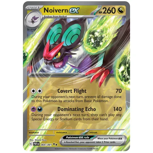 Pokemon TCG Noivern ex Scarlet & Violet Paldean Fates Double Rare [69/91]